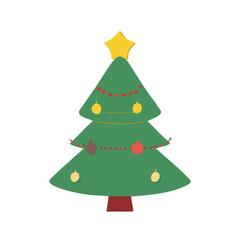 christmas tree isolated on white