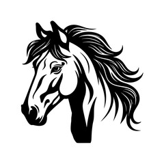 Obraz na płótnie Canvas Cute horse, vector illustration as a design element 