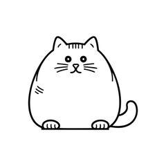 Cute cat, vector illustration as a design element