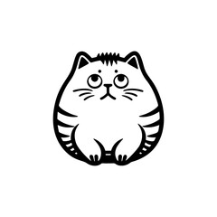 Cute cat, vector illustration as a design element
