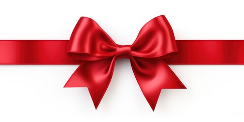 red bow isolated on white