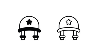 Fototapeta premium Soldier Helmet icon design with white background stock illustration