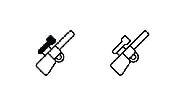 Gun icon design with white background stock illustration
