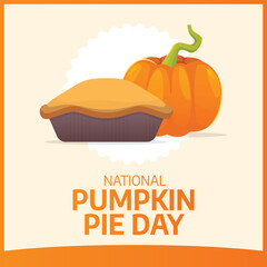 Flyers honoring National Pumpkin Pie Day or promoting associated events can utilize National Pumpkin Pie Day vector graphics. design of flyers, celebratory materials.