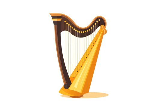 Harp icon on white background