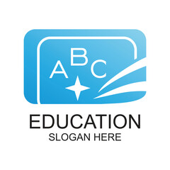Education logo desgn simple concept Premium Vector