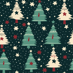 Seamless pattern of Christmas background