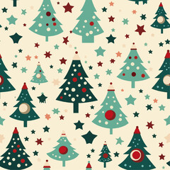 Obraz premium Seamless pattern of Christmas background