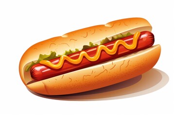 Hot Dog icon on white background