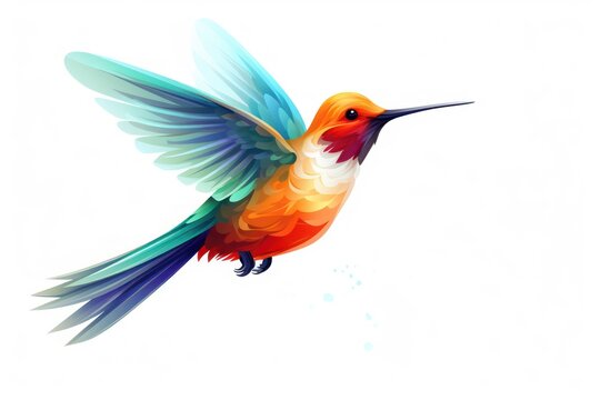 Hummingbird icon on white background