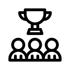 trophy line icon