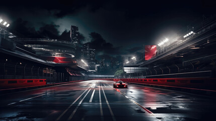 Formula 1 car on the track - obrazy, fototapety, plakaty