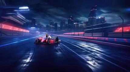 Foto op Plexiglas Treinspoor Formula 1 car on the track