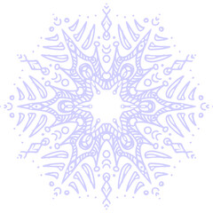 light blue handdrawn lineart snow flake illustration on transparent background christmas holiday season