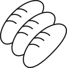 bread icon outline