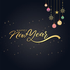 2024 Happy New Year Typography Design Set
