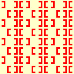 Brackets ornament. Seamless pattern. Geometrical backdrop. Shapes background. Geometric wallpaper. Linear motif. Digital paper. Curves textile print. Abstract vector.