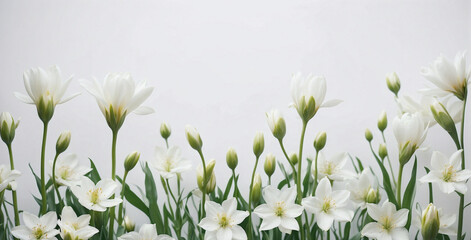 White Spring Flowers Easter Flowers Wedding Flowers Room for Text