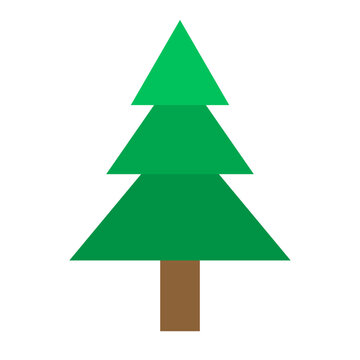 Christmas tree 2. Vector image. Graphic resource