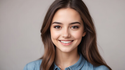 Obraz premium Beautiful Woman Portrait Digital Photography Professional Photo Shooting Background Design