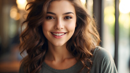 Fototapeta premium Beautiful Woman Portrait Digital Photography Professional Photo Shooting Background Design