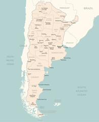 Argentina - detailed map with administrative divisions country.