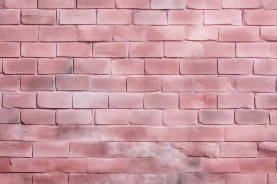 pattern of old brick wall painted in pink color