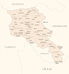 Armenia - detailed map with administrative divisions country.