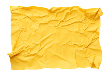 Obraz premium yellow sticky note wrinkled isolated on transparent background Remove png, Clipping Path, pen tool