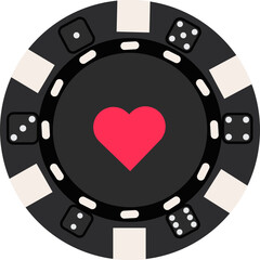Naklejka premium casino chips love