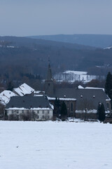 Oelinghausen Monastery in winter in Arnsberg Sauerland