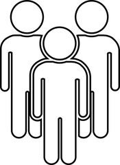 Business teamwork icon outline