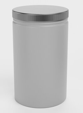 Realistic 3D Render of Empty Food Container