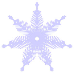 light blue handdrawn lineart snow flake illustration on transparent background christmas holiday season