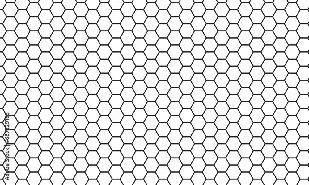 Aufkleber abstract black hexagon pattern art.
