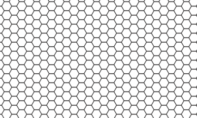 Fotobehang abstract black hexagon pattern art. © Aminul
