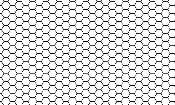 abstract black hexagon pattern art.