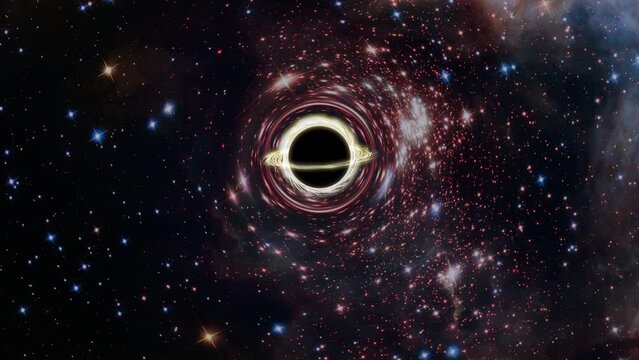 black hole moving against the background of stars 3d render elements of this image SBV 334142359 4K