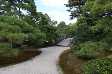 A Japanese garden : a scene of Kyoto-gosho Palace in Kyoto Gyoen Nationl Garden in Kyoto 日本庭園：京都市の京都御苑にある京都御所の一風景