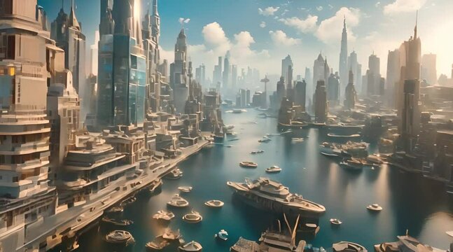 Imagine a bustling city below sea level, home to futuristic buildings