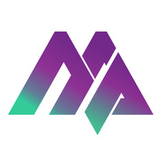 Vector graphic of MP NEGATIVE SPACE GRADATION for logo