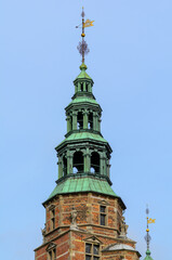 Fototapeta na wymiar Rosenborg Castle in Copenhagen, Denmark, tower