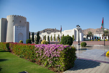 Fototapeta premium Muscat, Oman - March 05,2022 : View on the old town Muttrah which is located in the Muscat governorate of Oman. 