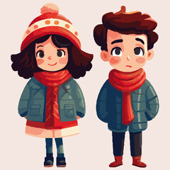 Christmas winter characters