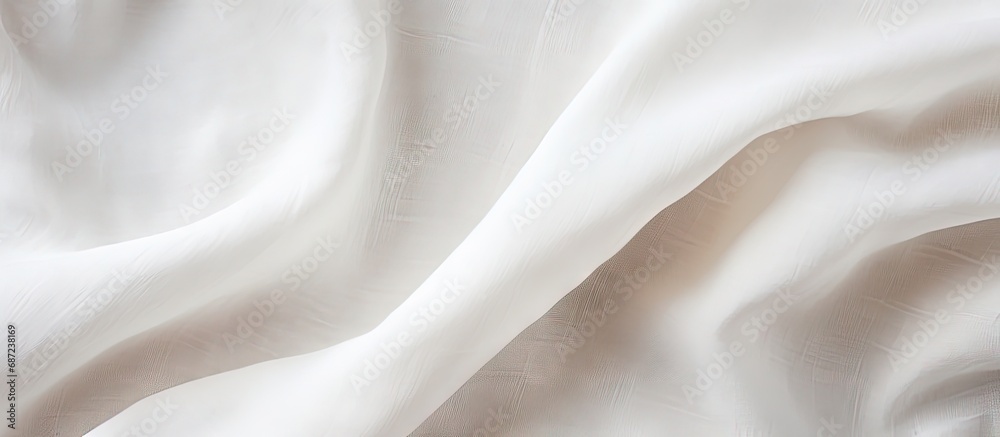 Leinwandbilder textured white fabric made from organic materials including cotton and linen copy space image place 