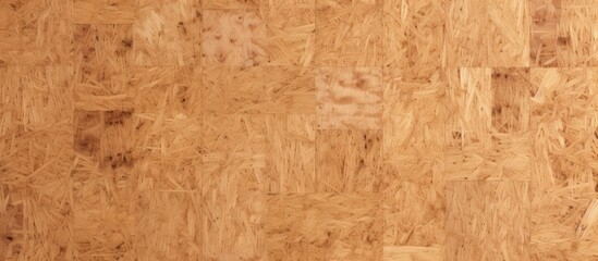 Tileable 3D rendering of a light brown background texture made from compressed wood particle board such as redwood pine oak fiberboard plywood or OSB Copy space image Place for adding text or d