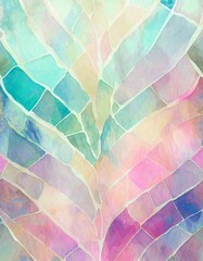 Shining pastel watercolour pink and turquoise opalizing stone mosaic texture as background.