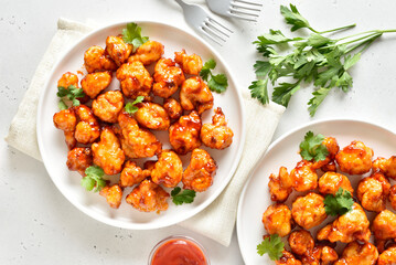 Sweet chili cauliflower wings