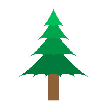 Christmas tree 3. Vector image. Graphic resource