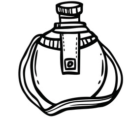 Trinkflasche, Hiking, Camping - Symbol. Vector